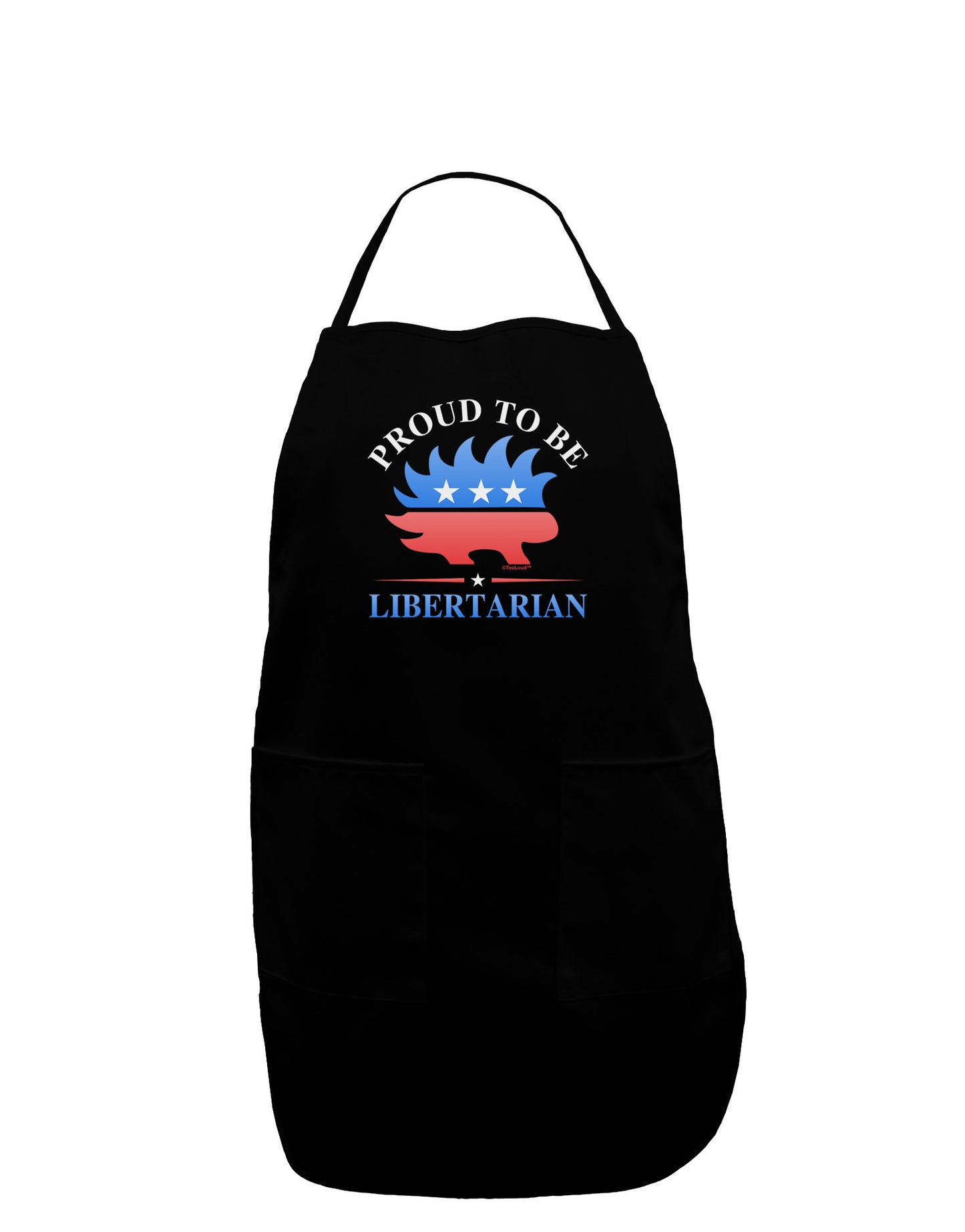 Proud To Be Libertarian Dark Adult Apron-Bib Apron-TooLoud-Black-One-Size-Davson Sales