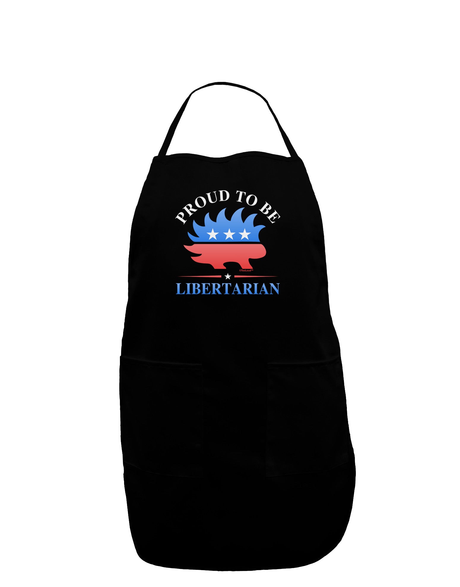 Proud To Be Libertarian Dark Adult Apron-Bib Apron-TooLoud-Black-One-Size-Davson Sales
