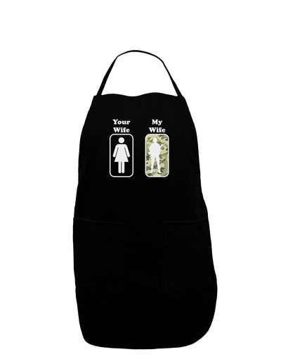 TooLoud Your Wife My Wife Military Dark Adult Apron-Bib Apron-TooLoud-Black-One-Size-Davson Sales