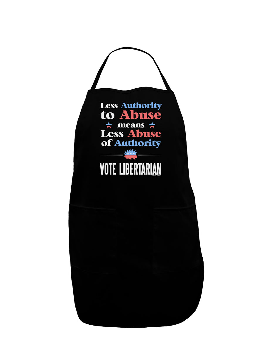 Libertarian Against Authority Abuse Plus Size Apron-Bib Apron-TooLoud-Black-Plus-Size-Davson Sales