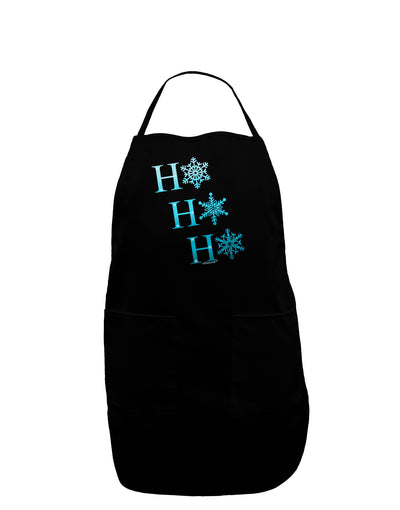 Ho Ho Ho Snowflakes Dark Adult Apron-Bib Apron-TooLoud-Black-One-Size-Davson Sales