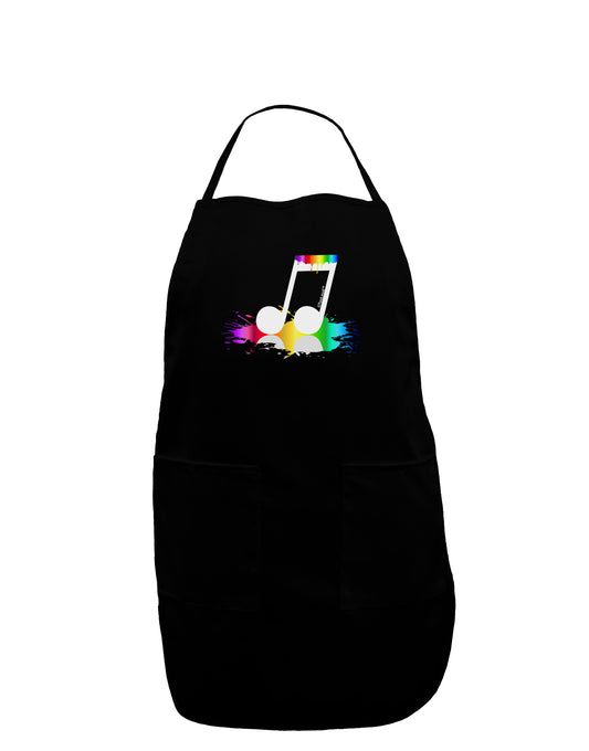 Paint Music Note Dark Adult Apron-Bib Apron-TooLoud-Black-One-Size-Davson Sales