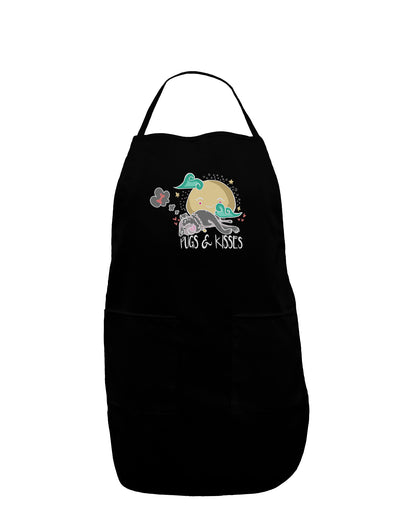 TooLoud Pugs and Kisses Dark Dark Adult Apron-Bib Apron-TooLoud-Black-One-Size-Davson Sales