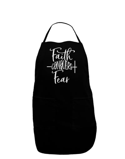 Faith Conquers Fear Adult Apron-Bib Apron-TooLoud-Black-One-Size-Davson Sales