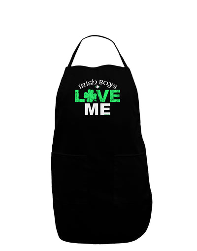 Irish Boys Love Me Dark Adult Apron-Bib Apron-TooLoud-Black-One-Size-Davson Sales