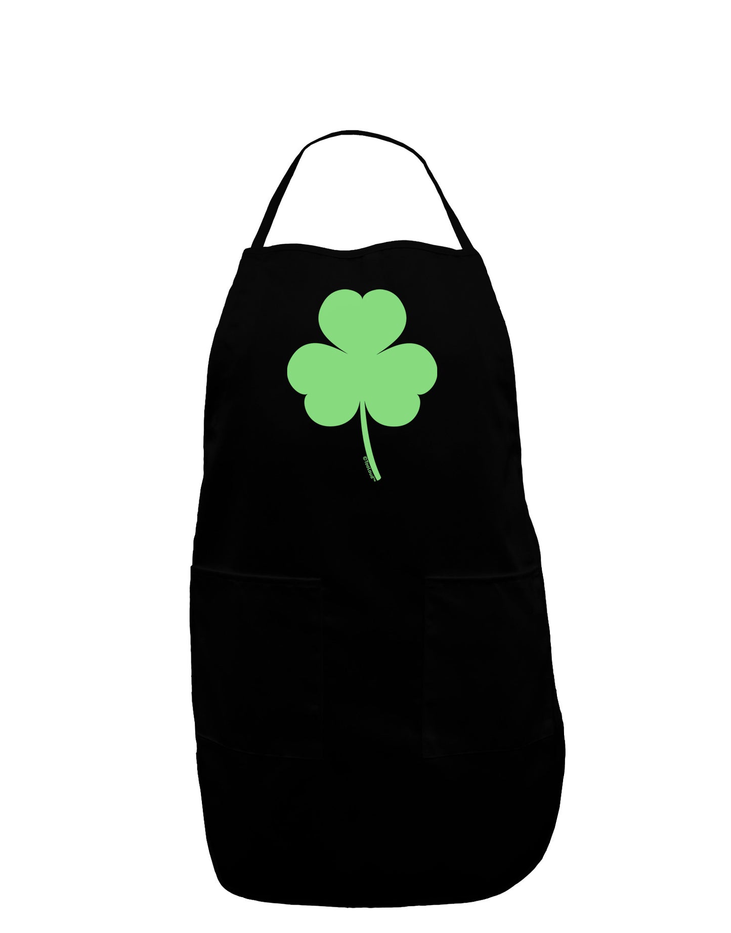 Traditional Irish Shamrock Dark Adult Apron-Bib Apron-TooLoud-Black-One-Size-Davson Sales
