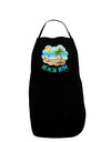 Fun Summer Beach Scene - Beach Bum Dark Adult Apron by TooLoud-Bib Apron-TooLoud-Black-One-Size-Davson Sales