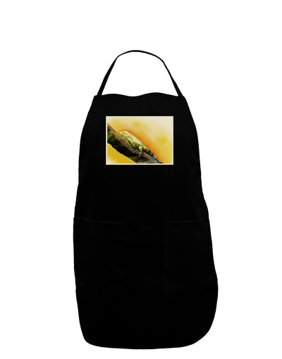 Iguana Watercolor Dark Adult Apron-Bib Apron-TooLoud-Black-One-Size-Davson Sales