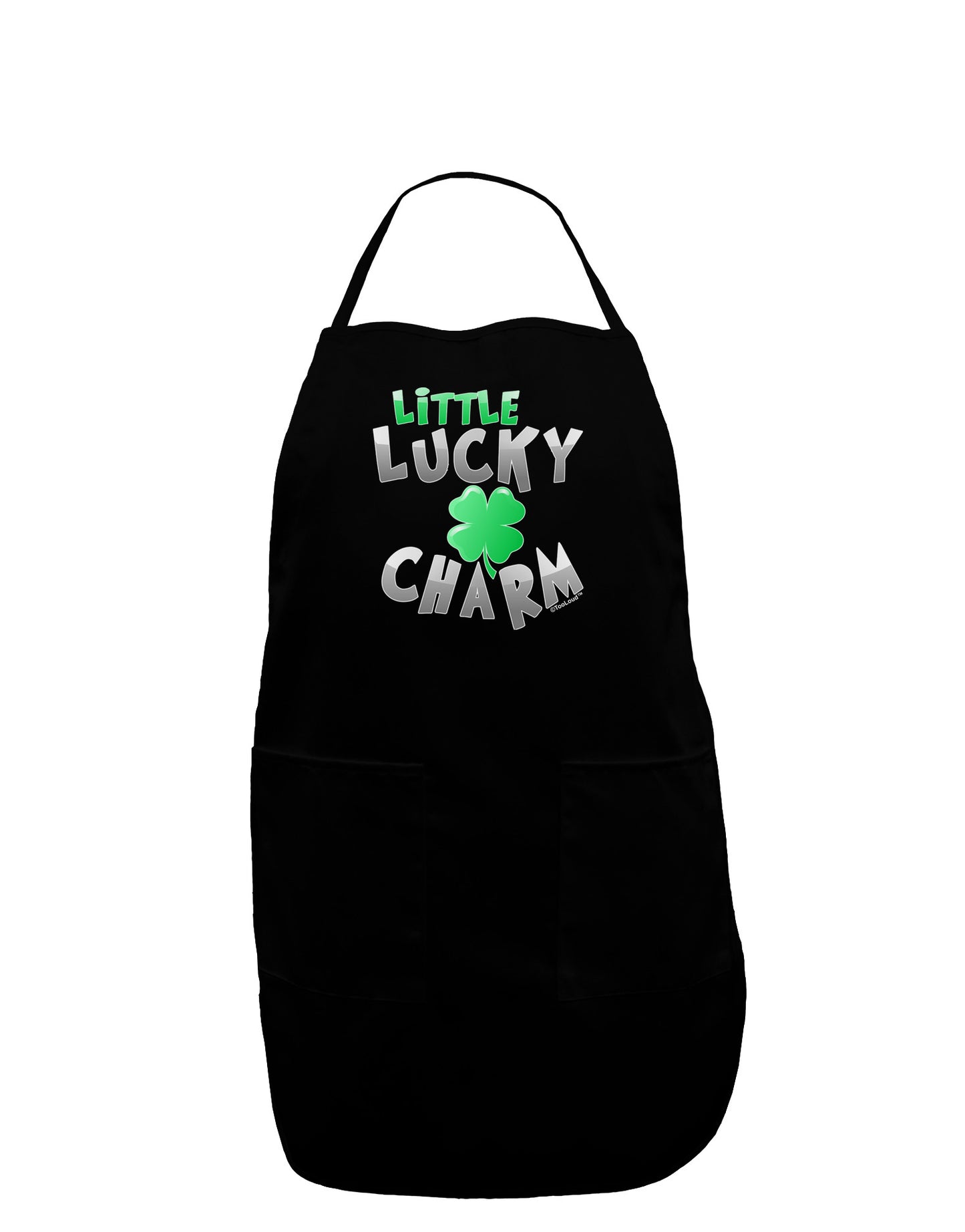 Little Lucky Charm Dark Adult Apron-Bib Apron-TooLoud-Black-One-Size-Davson Sales