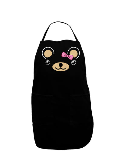 Kyu-T Ears - Beartholomea Girl Teddy Bear Dark Adult Apron-Bib Apron-TooLoud-Black-One-Size-Davson Sales