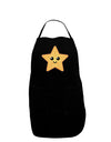 Cute Starfish Dark Adult Apron by TooLoud-Bib Apron-TooLoud-Black-One-Size-Davson Sales