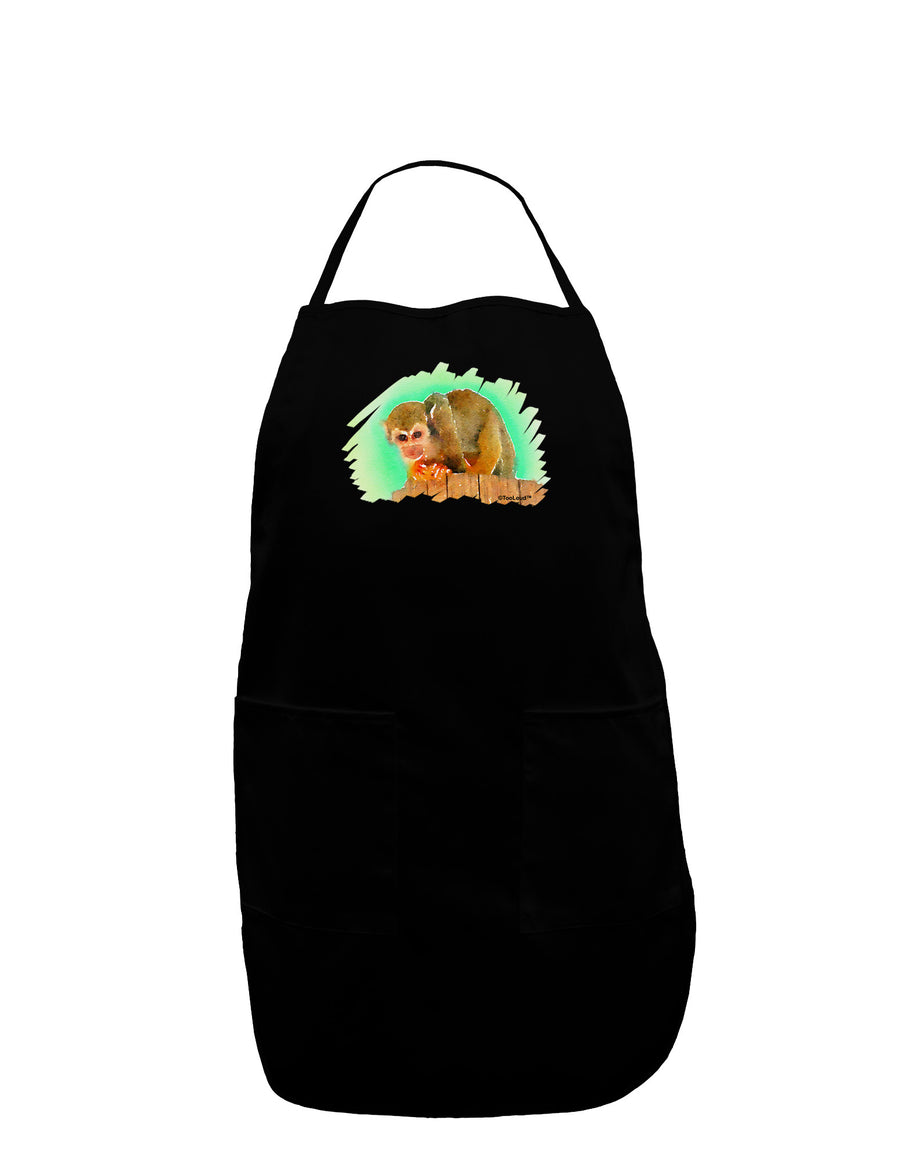 Squirrel Monkey Watercolor Plus Size Apron-Bib Apron-TooLoud-Black-Plus-Size-Davson Sales