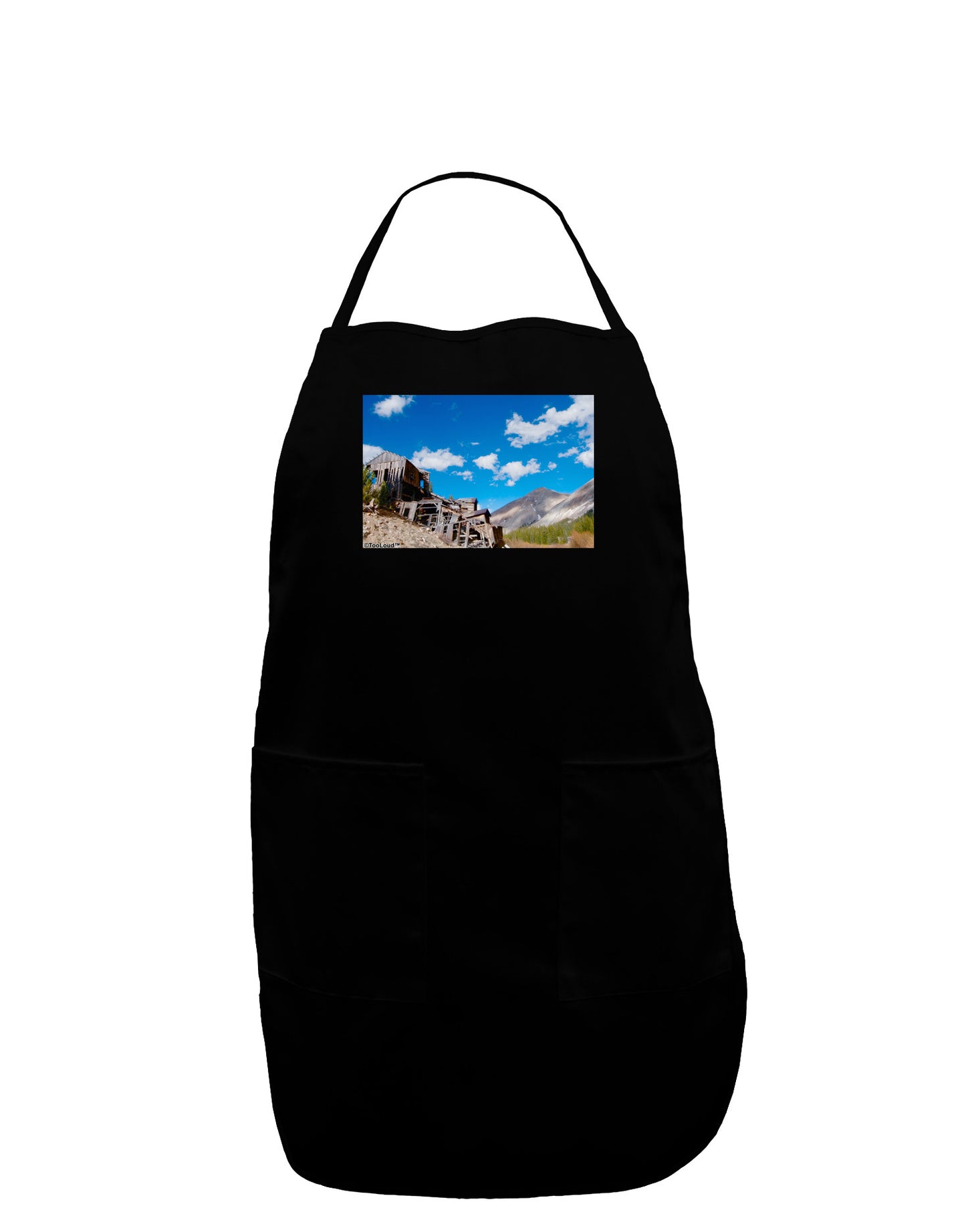 Colorado Landscape Ruins Plus Size Apron-Bib Apron-TooLoud-Black-Plus-Size-Davson Sales