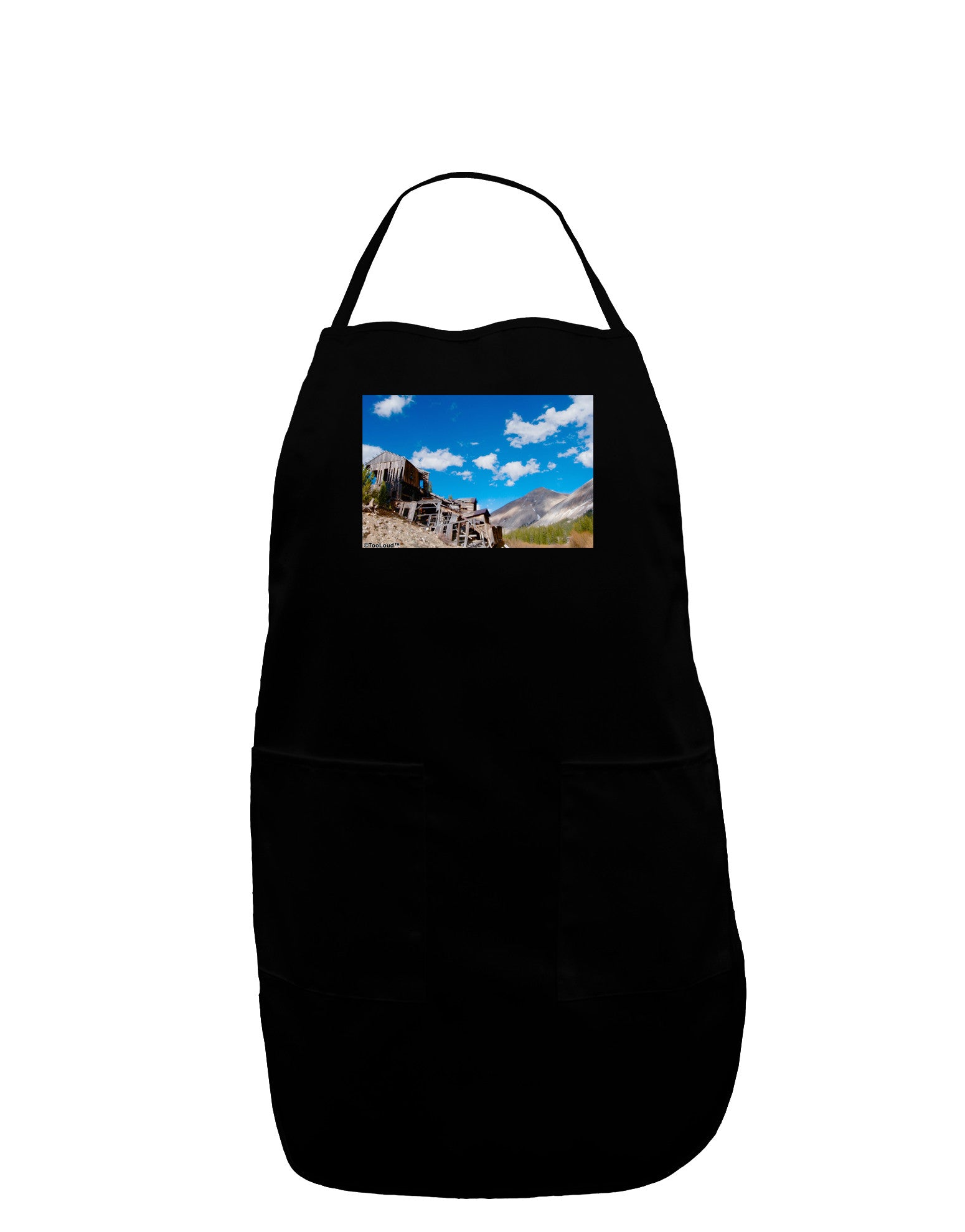 Colorado Landscape Ruins Plus Size Apron-Bib Apron-TooLoud-Black-Plus-Size-Davson Sales