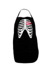 Black Skeleton Bones Ribcage with Heart Dark Adult Apron-Bib Apron-TooLoud-Black-One-Size-Davson Sales