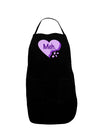 Meh Candy Heart Purple - Valentines Day Dark Adult Apron by TooLoud-Bib Apron-TooLoud-Black-One-Size-Davson Sales