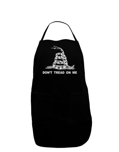 Subdued Don't Tread On Me Gadsden Flag Rattlesnake Dark Adult Apron-Bib Apron-TooLoud-Black-One-Size-Davson Sales