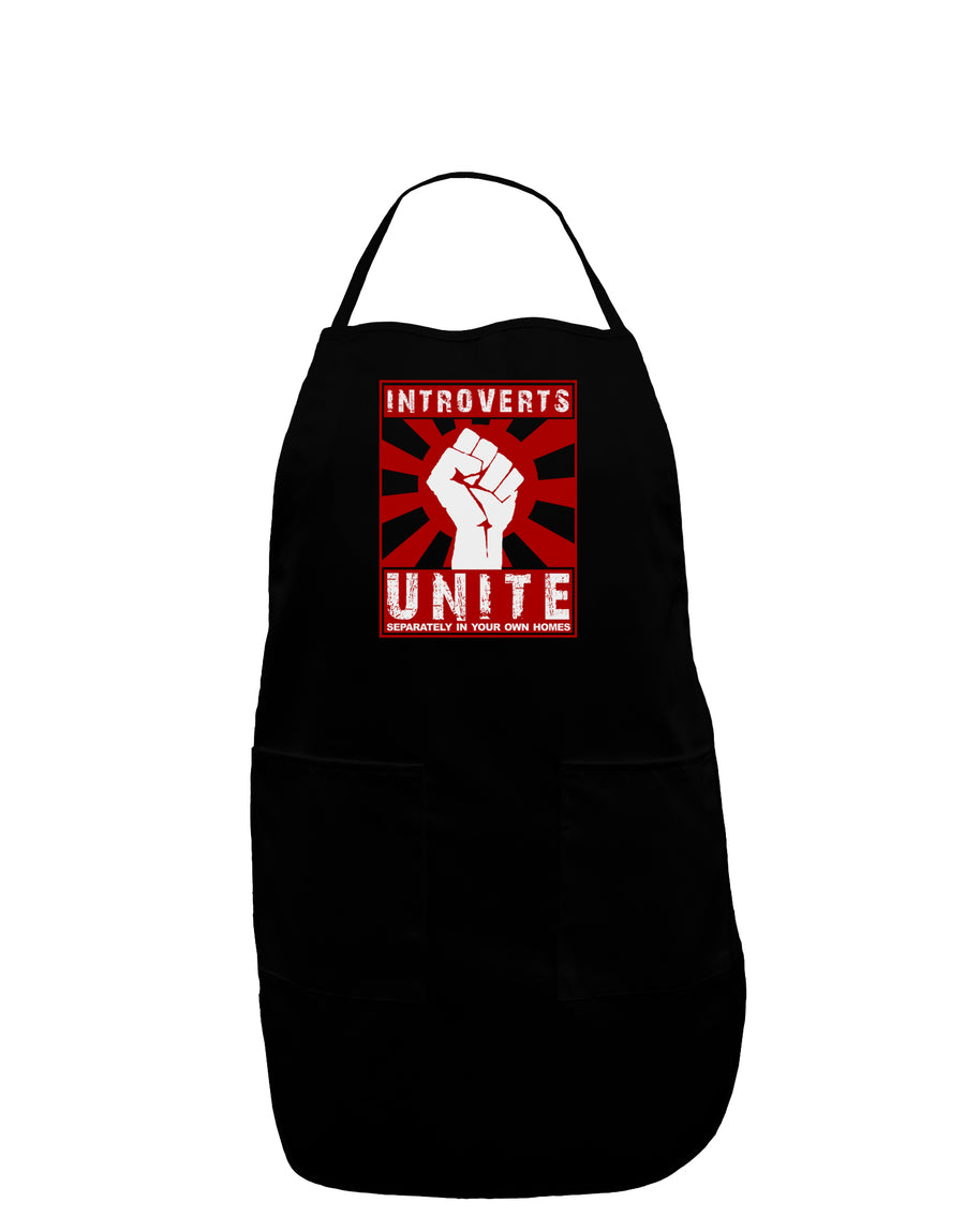 Introverts Unite Funny Plus Size Dark Apron by TooLoud-Bib Apron-TooLoud-Black-Plus-Size-Davson Sales