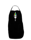 Rainbow Panda Peeking Out of Zipper Dark Adult Apron by TooLoud-Bib Apron-TooLoud-Black-One-Size-Davson Sales