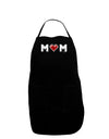 Mom Pixel Heart Dark Adult Apron-Bib Apron-TooLoud-Black-One-Size-Davson Sales