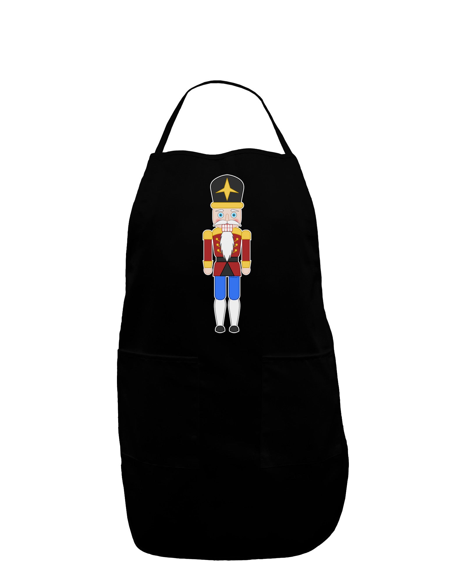 Nutcracker Design - Red Gold Black Dark Adult Apron-Bib Apron-TooLoud-Black-One-Size-Davson Sales