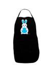 Cute Easter Bunny - Blue Dark Adult Apron by TooLoud-Bib Apron-TooLoud-Black-One-Size-Davson Sales