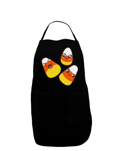 Cute Candy Corn Family Halloween Dark Adult Apron-Bib Apron-TooLoud-Black-One-Size-Davson Sales