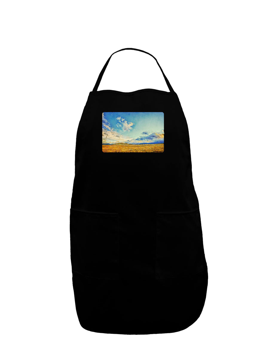 Garden of the Gods Watercolor Plus Size Apron-Bib Apron-TooLoud-Black-Plus-Size-Davson Sales