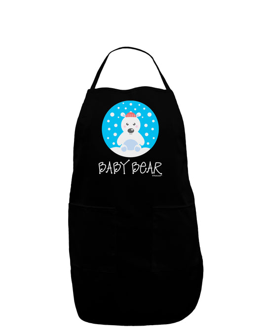 Matching Polar Bear Family - Baby Bear Dark Adult Apron by TooLoud-Bib Apron-TooLoud-Black-One-Size-Davson Sales