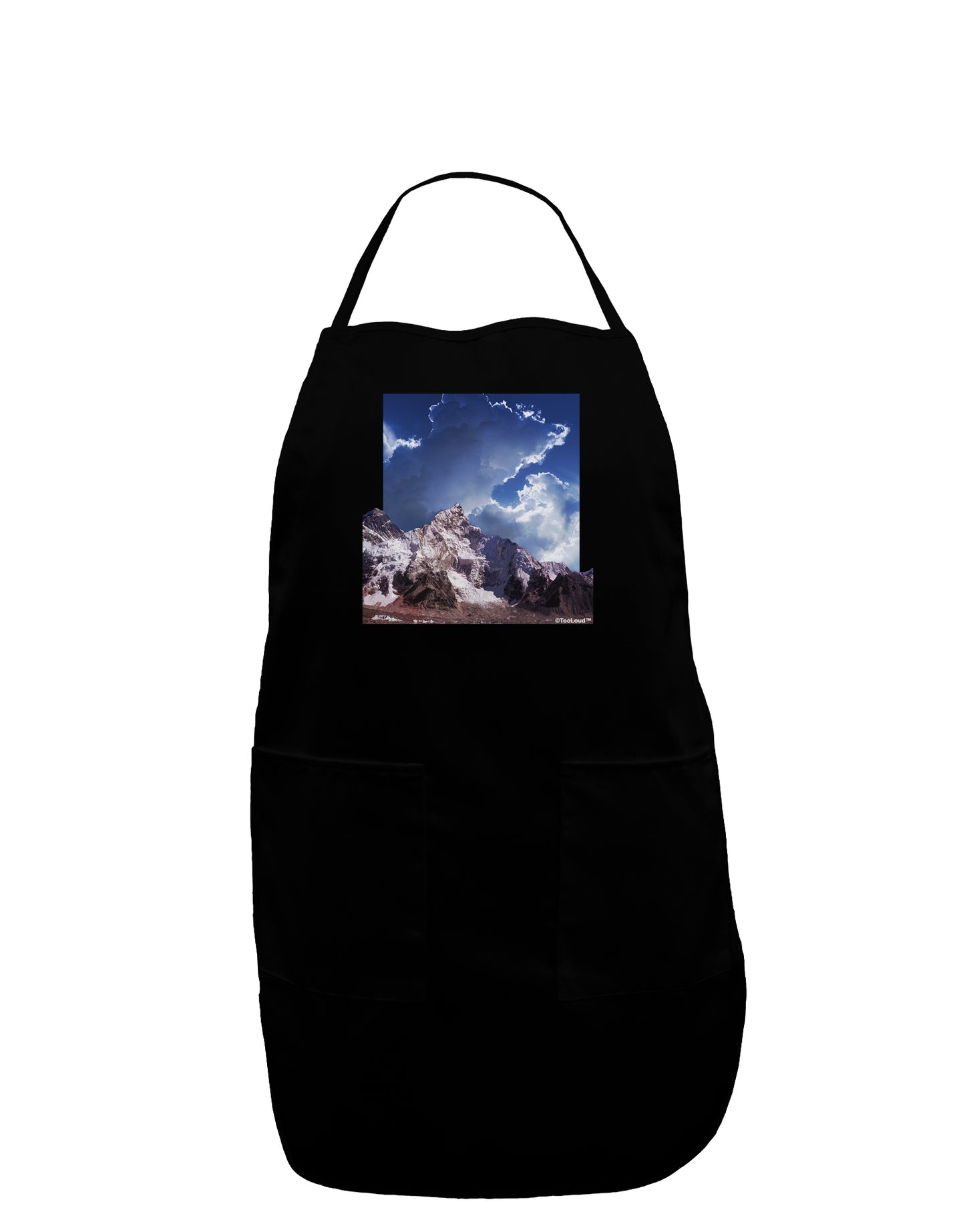 Mountain Pop Out Dark Adult Apron by TooLoud-Bib Apron-TooLoud-Black-One-Size-Davson Sales