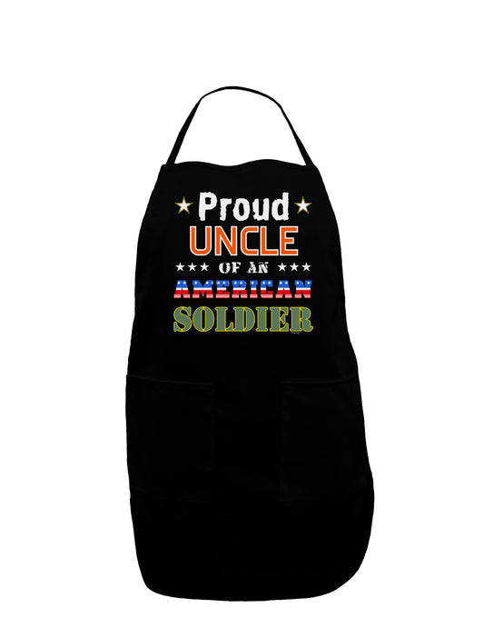Proud Uncle of an American Soldier Dark Adult Apron-Bib Apron-TooLoud-Black-One-Size-Davson Sales