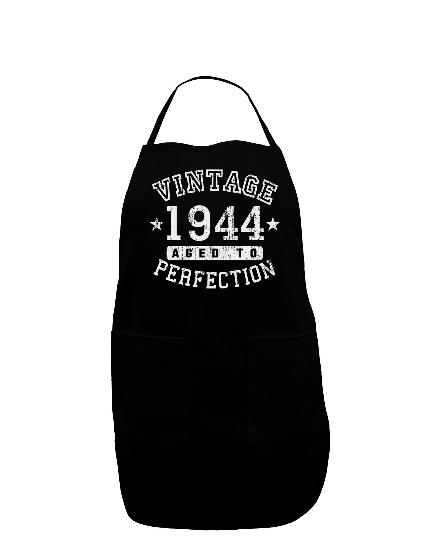Vintage Birth Year 1944 Dark Adult Apron-Bib Apron-TooLoud-Black-One-Size-Davson Sales