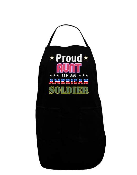 Proud Aunt of an American Soldier Dark Adult Apron-Bib Apron-TooLoud-Black-One-Size-Davson Sales