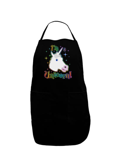 I'm a Unicorn Dark Adult Apron-Bib Apron-TooLoud-Black-One-Size-Davson Sales