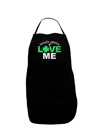 Irish Girls Love Me Dark Adult Apron-Bib Apron-TooLoud-Black-One-Size-Davson Sales