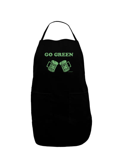 Go Green - St. Patrick's Day Green Beer Dark Adult Apron by TooLoud-Bib Apron-TooLoud-Black-One-Size-Davson Sales