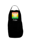 iToke Logo - Marijuana Leaf Dark Adult Apron-Bib Apron-TooLoud-Black-One-Size-Davson Sales