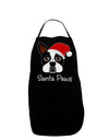 Santa Paws Christmas Dog Dark Adult Apron-Bib Apron-TooLoud-Black-One-Size-Davson Sales