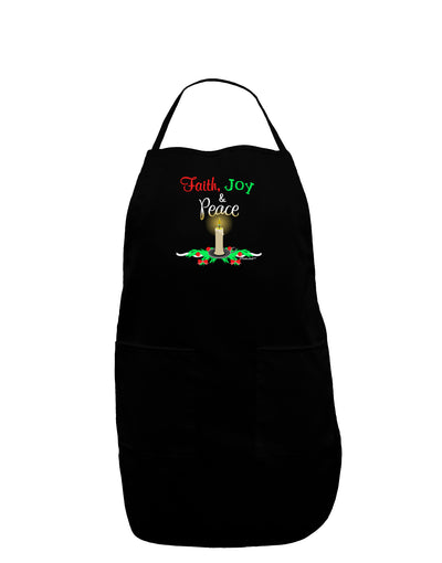 Christmas Candle with Text Dark Adult Apron-Bib Apron-TooLoud-Black-One-Size-Davson Sales