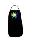 Equal Rainbow Paint Splatter Dark Adult Apron by TooLoud-Bib Apron-TooLoud-Black-One-Size-Davson Sales