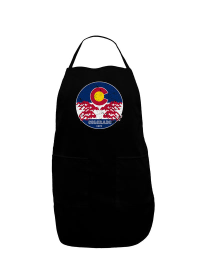 Grunge Colorodo Ram Flag Adult Apron-Bib Apron-TooLoud-Black-One-Size-Davson Sales