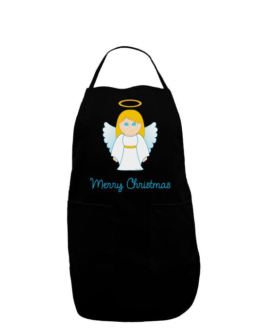 Merry Christmas Cute Angel Girl Dark Adult Apron-Bib Apron-TooLoud-Black-One-Size-Davson Sales