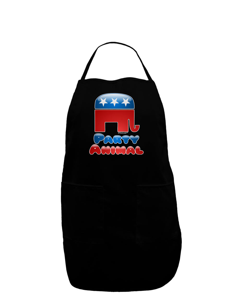 Republican Party Animal Plus Size Apron-Bib Apron-TooLoud-Black-Plus-Size-Davson Sales