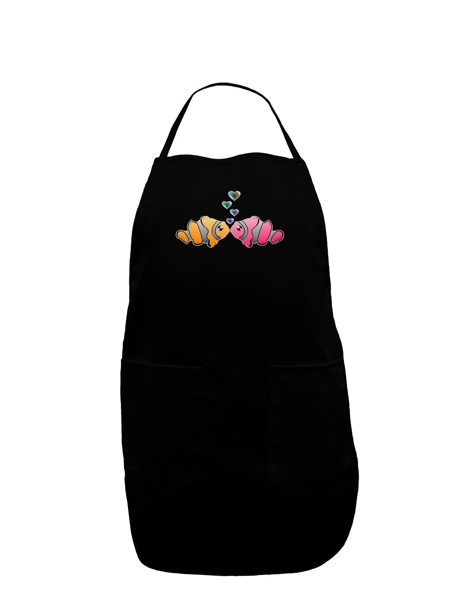 Kissy Clownfish Plus Size Apron-Bib Apron-TooLoud-Black-Plus-Size-Davson Sales