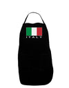Italian Flag - Italy Text Dark Adult Apron by TooLoud-Bib Apron-TooLoud-Black-One-Size-Davson Sales