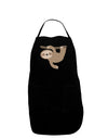 Cute Hanging Sloth Dark Adult Apron-Bib Apron-TooLoud-Black-One-Size-Davson Sales