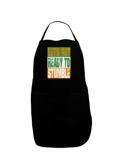 Lets Get Ready To Stumble Dark Adult Apron by TooLoud-Bib Apron-TooLoud-Black-One-Size-Davson Sales