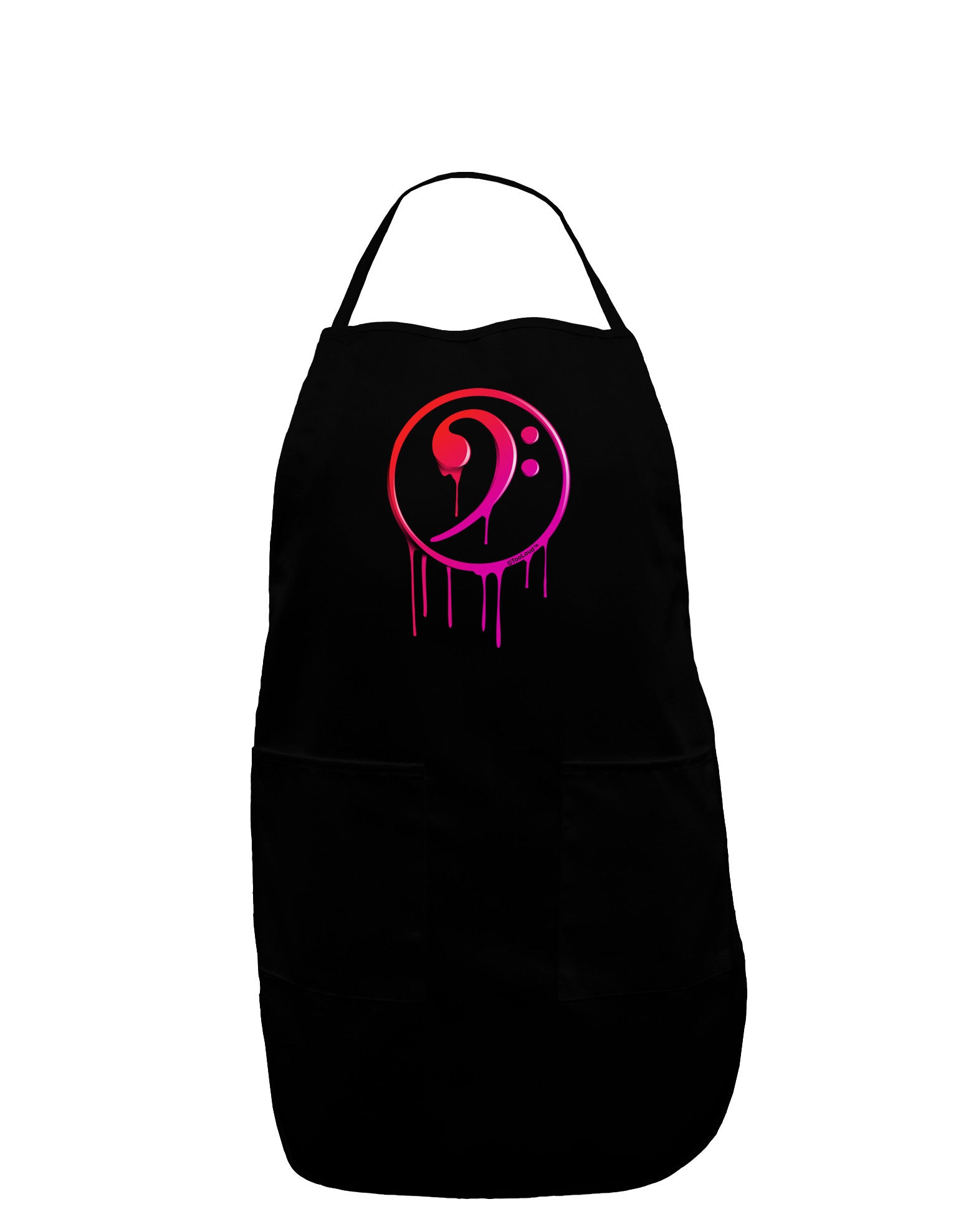 Dripping Bass Symbol Plus Size Apron-Bib Apron-TooLoud-Black-Plus-Size-Davson Sales