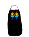 Rainbow Lesbian Women Holding Hands Dark Adult Apron-Bib Apron-TooLoud-Black-One-Size-Davson Sales