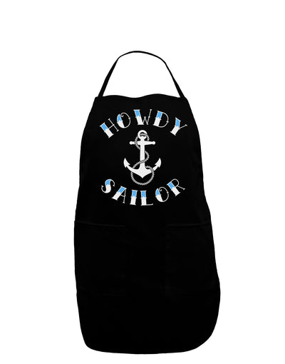 Howdy Sailor Nautical Anchor Dark Adult Apron-Bib Apron-TooLoud-Black-One-Size-Davson Sales